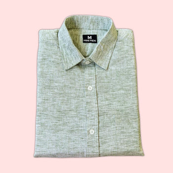 Pastel Green Linen Blend Son Shirt - (Add-on)