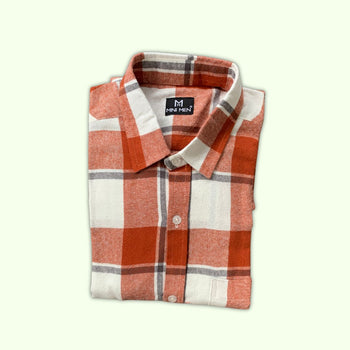 Peach Checks Son Shirt - (Add-on)