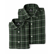 Pine Green Checks Dad n Son Twinning Shirts