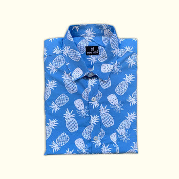 Blue Pineapple Dad n Son Twinning Shirts