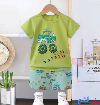 Monster Truck T Shirt Shorts Set