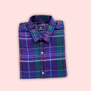Purple Checks Son Shirt - (Add-on)