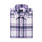 Purple Checks Dad Twinning Shirt