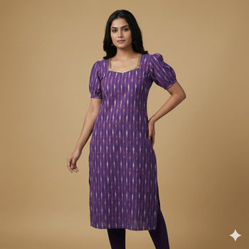 Purple Ikat - Mom Kurta