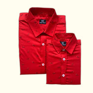 Red Dino Dad n Son Twinning Shirts