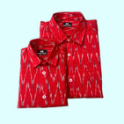 Red Ikat Dad n Son Twinning Shirts