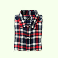Red Navy Checks Son Shirt - (Add-on)