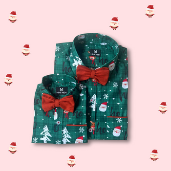 Santa Claus Dad and Son Twinning Shirts