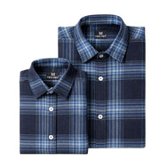 Spectral Blue Checks Dad n Son Twinning Shirts