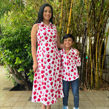 Strawberry - Mom and Son Twinning Dress