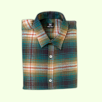 Storm Green Checks Son Shirt - (Add-on)