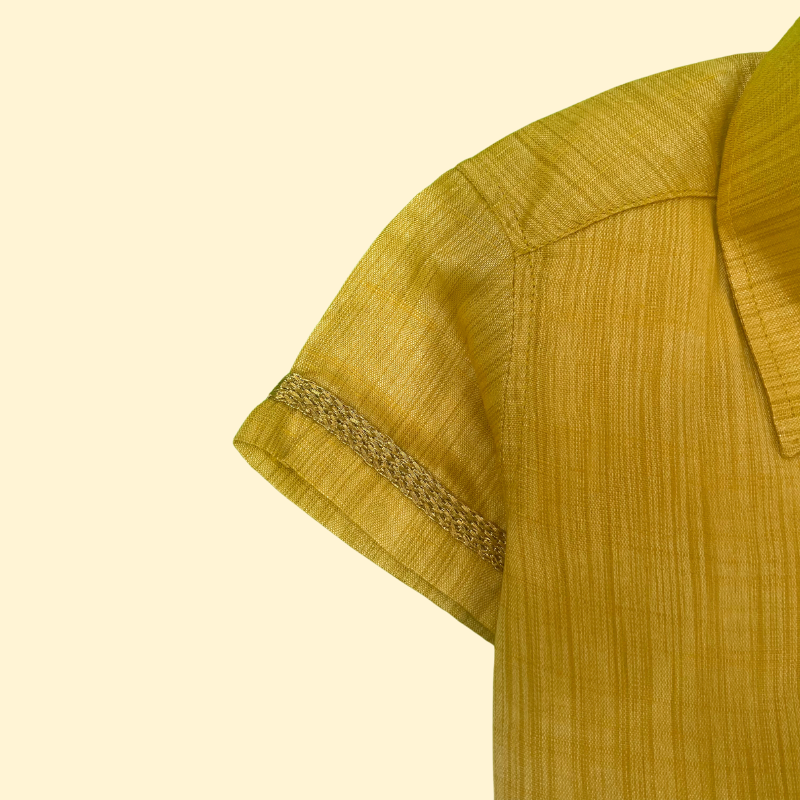 Sugarcane Yellow Silk Shirt