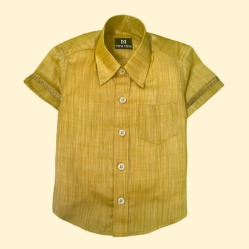 Sugarcane Yellow Silk Shirt