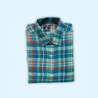 Teal Green Checks Son Shirt - (Add-on)