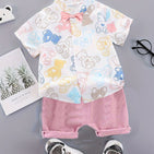 Teddy Printed Shirt and Pink Shorts - Partywear