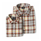 Toffee Brown Checks Dad n Son Twinning Shirts