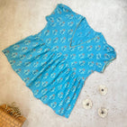 Traditonal Block Print Teal Top