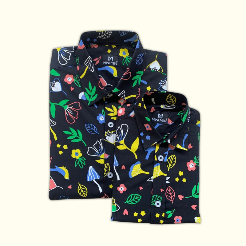 Trippy Flora Dad n Son Twinning Shirts