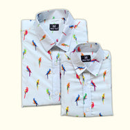 Birds of Paradise Dad n Son Twinning Shirts