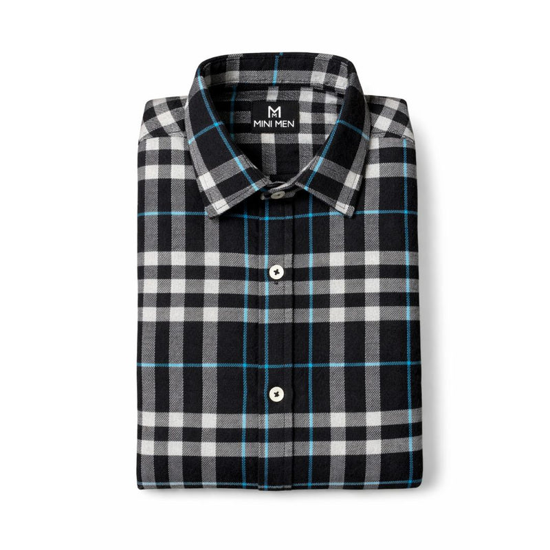 Vintage Grey Checks Dad n Son Twinning Shirts