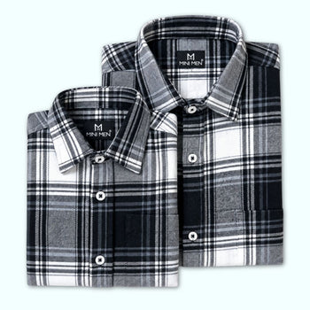 Vintage Grey Dad n Son Twinning Shirts