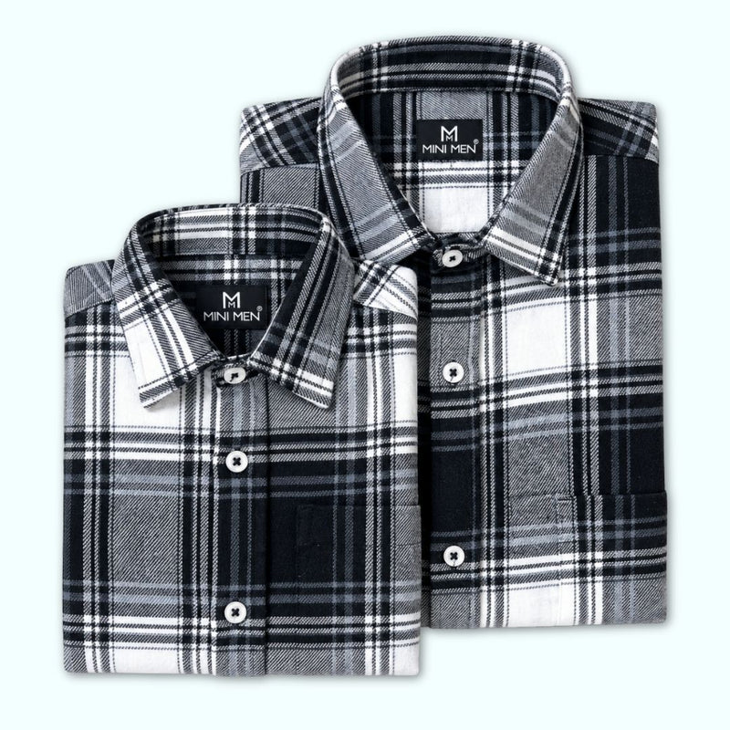 Vintage Grey Dad n Son Twinning Shirts