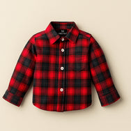 Vintage Noel Red Checks Kids Shirt