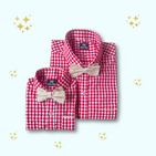 Winter Checks Dad and Son Twinning Shirts