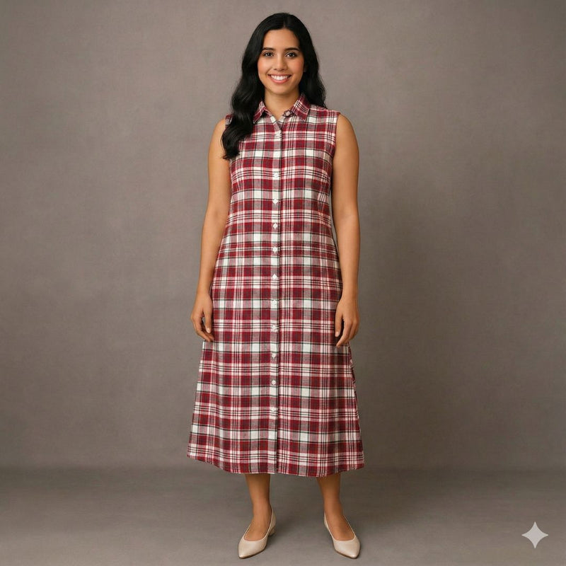 Winter Berry - Mom Twinning Shirt Dress