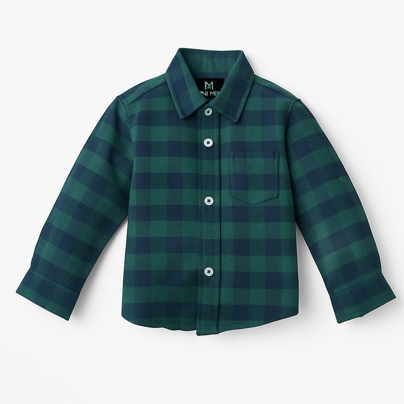 Winter storm Checks Kids Shirt