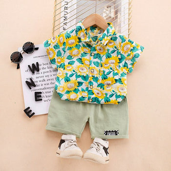 Sunflower Shirt Shorts set