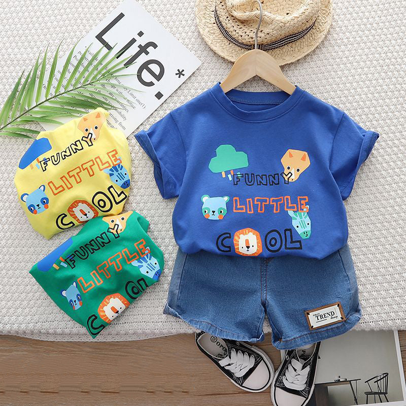 Cool Animals T Shirt Shorts set