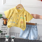 Blue Ocean Shirt Shorts set