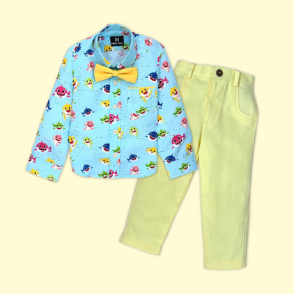 Baby Shark and Yellow Pant - Pant Shirt Set