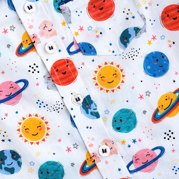 Space Explorer - Planets - Bow Tie Shirt