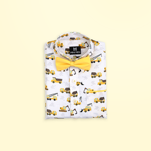 Construction Vehicles - Bow Tie Shirt