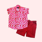 Kisses and Red Shorts - Playwear Set
