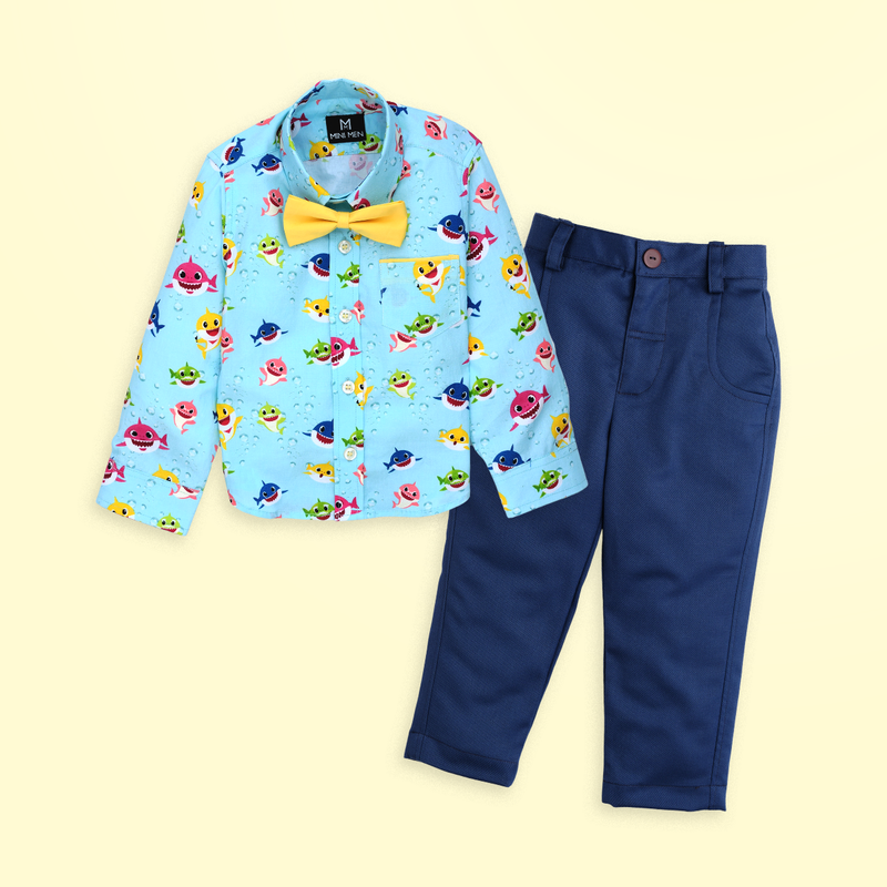 Baby Shark and Royal Blue Pant - Pant Shirt Set