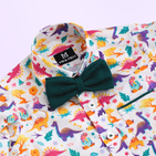 Colorful Dino and Aqua Pant - Pant Shirt Set