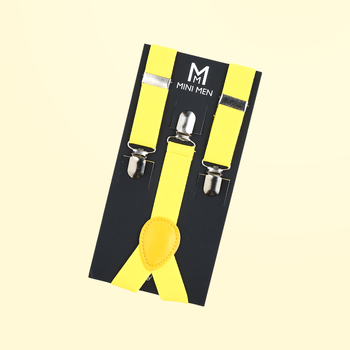 Construction Vehicles Suspender Set - Yellow