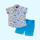 Summer Days and Bright Blue Shorts - Playwear Set