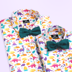 Colorful Dino - Dad and Son Twinning Shirts